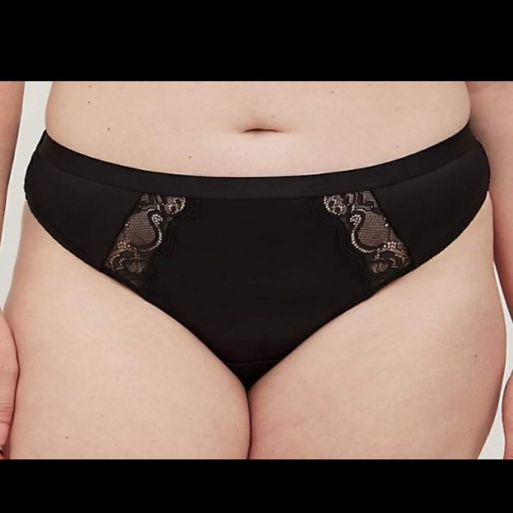 Torrid Cut Out Thong Panty - Microfiber & Lace